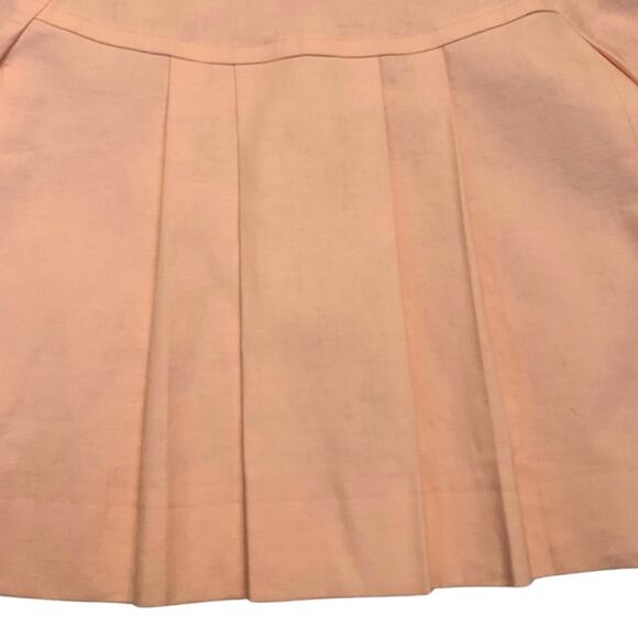 Antonio Melani Peach Cropped Linen Jacket Size 2 Small Orange Salmon Coat Blazer - Picture 7 of 11